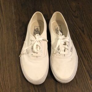 White canvas sneakers by VANS!